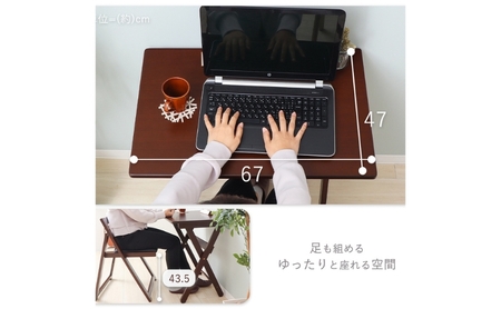 折り畳みデスク・イスセット pliant(プリエント)　家具インテリア ホワイト