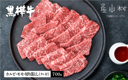 熊本県産黒毛和牛　黒樺牛焼肉用カルビ・モモ・切り落としセット　しょうゆタレ付《60日以内に出荷予定（土日祝除く）》