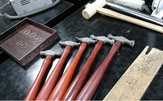 テクスチャーリング 制作 体験 コース 1名 K14GF SILVER 指輪 アクセサリー ジュエリー リング  ペア シンプル 一点もの ペアリング かわいい おしゃれ プレゼント りんぐ ring