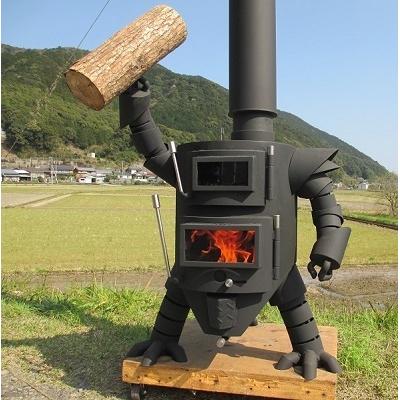 ふるさと納税 土佐清水市 ロボット型薪ストーブ(ミニ) 防災 暖炉 オブジェ ピザオーブン【R00757】