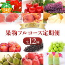 【ふるさと納税】2025年度発送【定期便 12回】山形県産 果物フルコース定期便 くだもの フルーツ さくらんぼ 佐藤錦 紅秀峰 桃 もも すもも 和梨 豊水 幸水 秋姫 ぶどう シャインマスカット デラウェア スチューベン ラ・フランス ラフランス りんご 山形県 中山町 F4A-0492