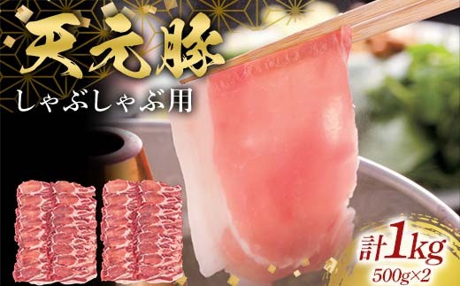 天元豚しゃぶしゃぶ用500g×2 F2Y-6598