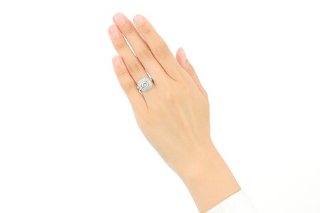 【一点もの】ダイヤモンド（1.100ct）K18WGリング　R69　K05100-H