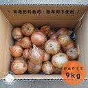 【ふるさと納税】【小玉サイズたまねぎ約9キロ】有機肥料栽培・除草剤不使用 輝ファーマーズ たまねぎ 小ぶり お料理 F12-35