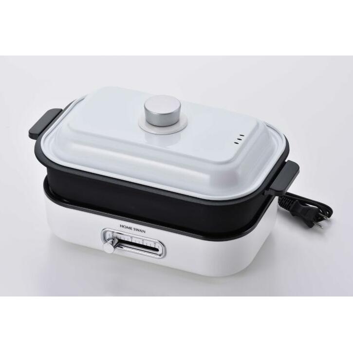 ソロホットプレートたこプレート、鍋付き キッチン用品 調理家電 たこ焼き 焼肉 小型鍋 一人用 一人鍋 卓上