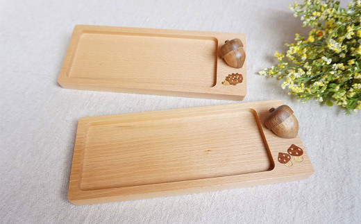 
                  木象嵌 どんぐり 調味料トレー ナチュラル 北欧風 木工品 木製 はりねずみ きのこ 贈り物 記念品 お祝い プレゼント 小物入れ インテリア 岩手県 北上市 夢工房 D0534 かわいい 工芸品
                