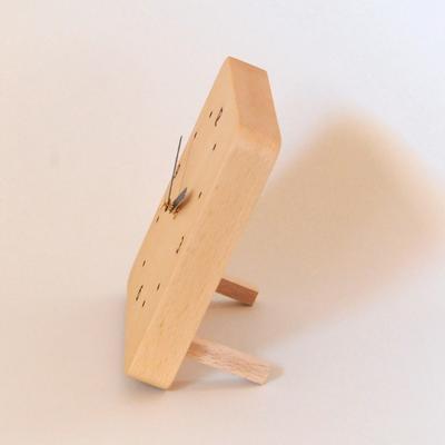 ふるさと納税 下呂市 しかくい時計【レーザー】掛け時計/置き時計【ビーチ材使用・オイル仕上げ】大鹿野工房【89-8】 |  | 01