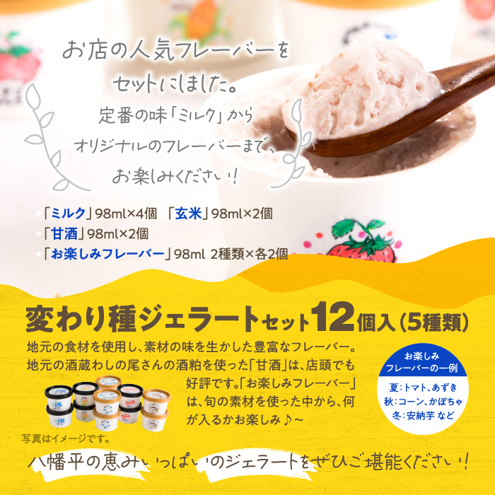 変わり種ジェラートセット 12個入り【アイス工房Nollegretto】