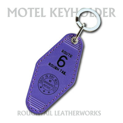 【ふるさと納税】ラフテール【栃木レザー製牛革使用　モーテルキーホルダー】パープル×ブラック【1712380】