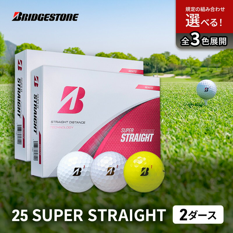 【ふるさと納税】ゴルフ 25SUPER STRAIGHT 2ダース セット ゴルフボール ボール ブリヂストン