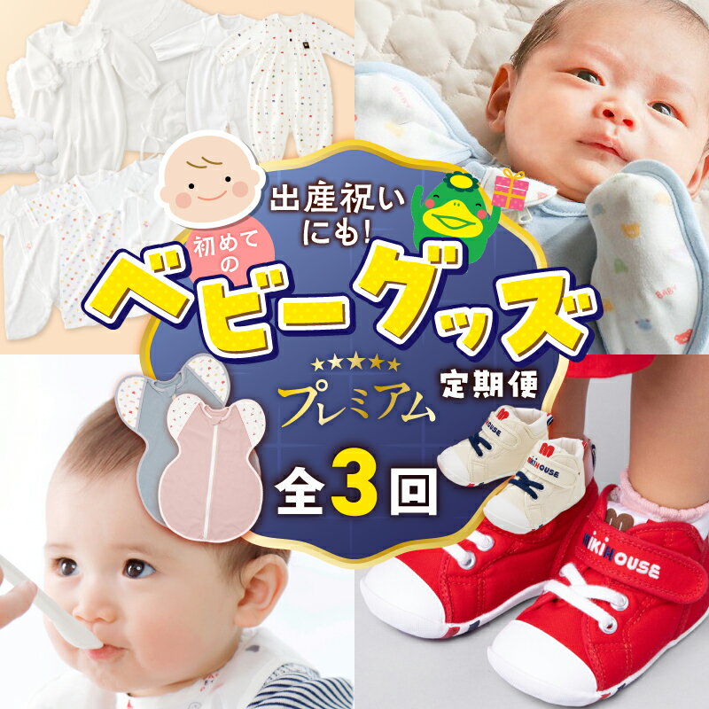 【ふるさと納税】隔月 定期便 3回 初めてのベビーグッズ プレミアム セット 赤ちゃんの城 出産祝い 出産準備 お祝い 肌着 ツーウェイオール おくるみ 授乳用腕まくら スワドル 離乳食 食器 マグ エプロン ミキハウス ファーストベビーシューズ 小さな大工さん 積み木 久留米
