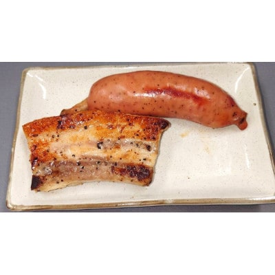 国産豚スペアリブと国産豚骨付きソーセージセット【配送不可地域：離島】【1673505】