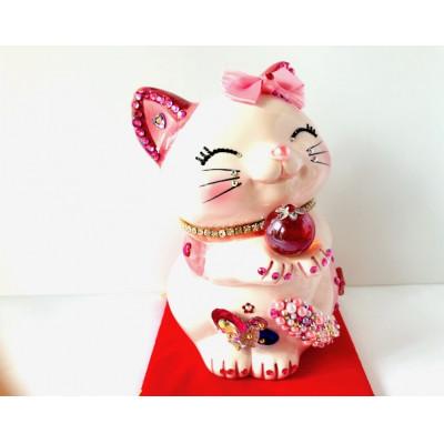 ふるさと納税 中間市 風水ハッピーキャット(LL)レギュラー版ピンク