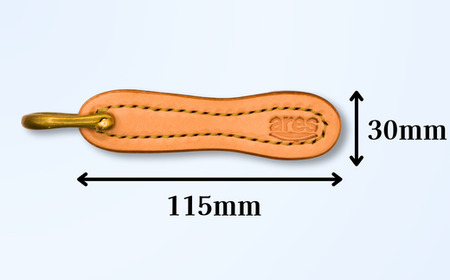【手縫い】レザーキーホルダー 大 ナチュラル 手縫い 革職人 レザー キーホルダー