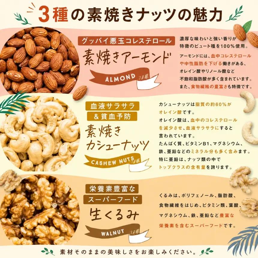 【3回定期】 訳あり ３種のミックスナッツ 2.1kg