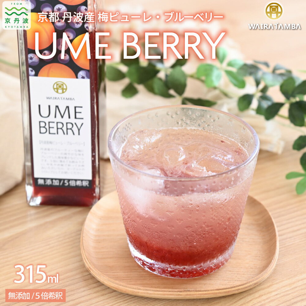 【ふるさと納税】京都丹波産 梅ピューレ・ブルーベリー 「UMEBERRY」 完熟梅 無添加 5倍希釈 315ml × 1本 ※北海道・沖縄配送不可 [008WT001]