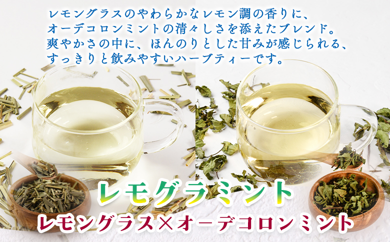 ＜ハーブティー ティーバッグ 1袋3個入（レモグラミント）＞国産 ドライ 乾燥させたハーブ 爽やか ほっとひと息 ハーブティードリンク リラックス 休憩 ノンカフェイン 持ち運びに便利 ぷちギフト 後