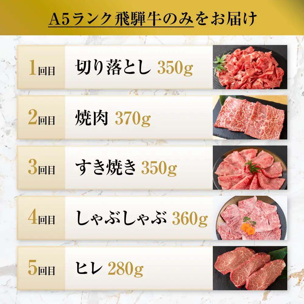 A5 飛騨牛 王道 定期便 5回｜定期便