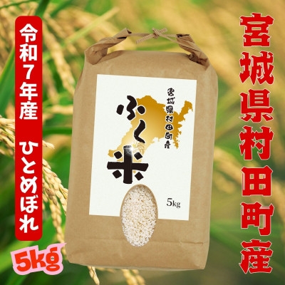 
                  ＜令和7年産＞村田町から届く、ふく米(ひとめぼれ・白米)5kg|オリジナルブランド(お米市場村田町)【1714378】
                