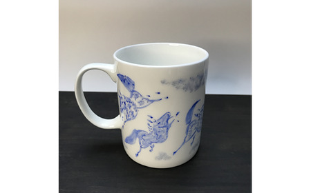 縁起物『左駒』マグカップ青 | マグカップ 福島県