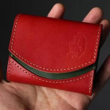 【ちゃんと地球に還る革】クアトロガッツ ミニ財布 小さいふ。ペケーニョ トマト 栃木レザー_装飾品・工芸品 財布 服飾小物 _【1270381】