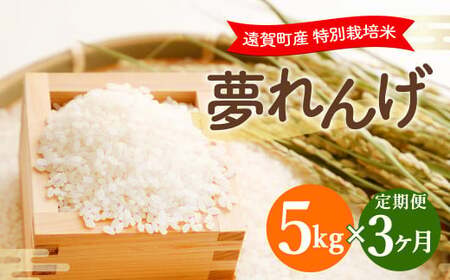 【3ヶ月定期便】 特別栽培米 夢れんげ 5kg×1袋 合計15kg 精米 米 コメ 定期便 【2025年10月下旬発送開始】
