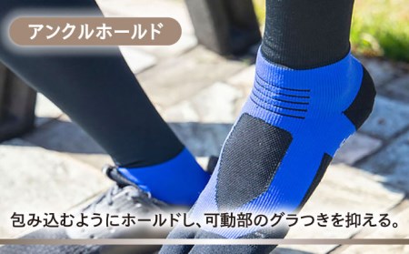 【27-29cm】Runtage 着圧ゴルフソックス アスリートラウンドPRO Ver.2＜ホワイト＞[HBB018] スポーツウェア ゴルフ ソックス ランニング 運動用