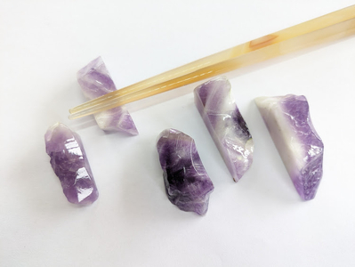 【ふるなび限定】箸置き　アメジスト　5点セット　桐箱入　HO2405004　FN-Limited-SP