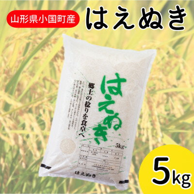【ふるさと納税】【令和7年産米】山形県小国町産精米はえぬき5kg　小国米穀商業協同組合【1413241】