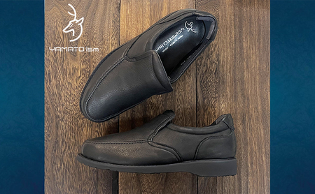 倭イズム ( ヤマトイズム ) 鹿革 4E シューズ 紳士靴 YAN221 （ ブラック ） 【 ファッション 靴 シューズ 革製品 革靴 】 【 お洒落 レザーシューズ やわらかい 快適 履き心地 】 BN003 24.5cm