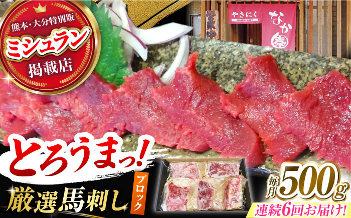 
【6回定期便】熊本 馬刺し「なか園」赤身馬刺し 約500ｇ【有限会社スイートサプライなかぞの】 [ZBV078]
