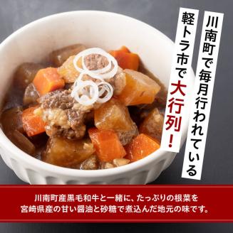 根菜の煮込み（牛すじ入）1.2kg　野菜国産牛肉牛黒毛和牛宮崎県産牛肉牛肉牛すじボリューム牛肉 [E0501]