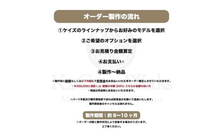 Kz Guitar Works(ケイズギターワークス) カスタムギターオーダーチケット 10万円分 ギター 専門工房 カスタム オーダー オリジナル チケット