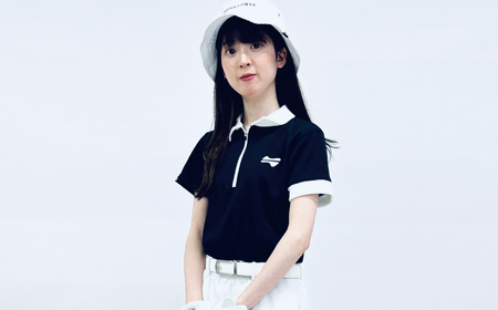 マイクロタフレッチ レディース ジップポロシャツ/ブラック/Mサイズ ゴルフウェア ゴルフ ジップ ポロシャツ 黒 おしゃれ コーデ【124051】