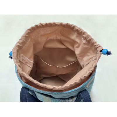 ふるさと納税 八尾市 りんごの木　さをり織りバケット・ミニポーチセット【青系】(B219) |  | 01