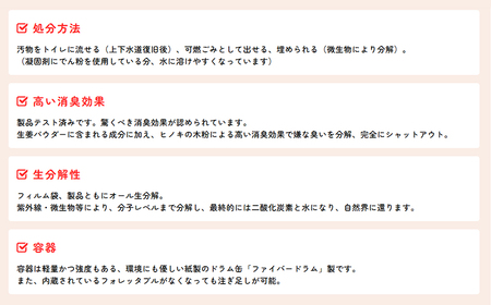 フォレッタブル 5L×6袋（個包装）介護 在宅用 ひのき 簡易トイレ処理剤 ｜高知県防災用品認定 ヒノキ 生姜 木質凝固剤 SDGs対応 災害用トイレ処理剤