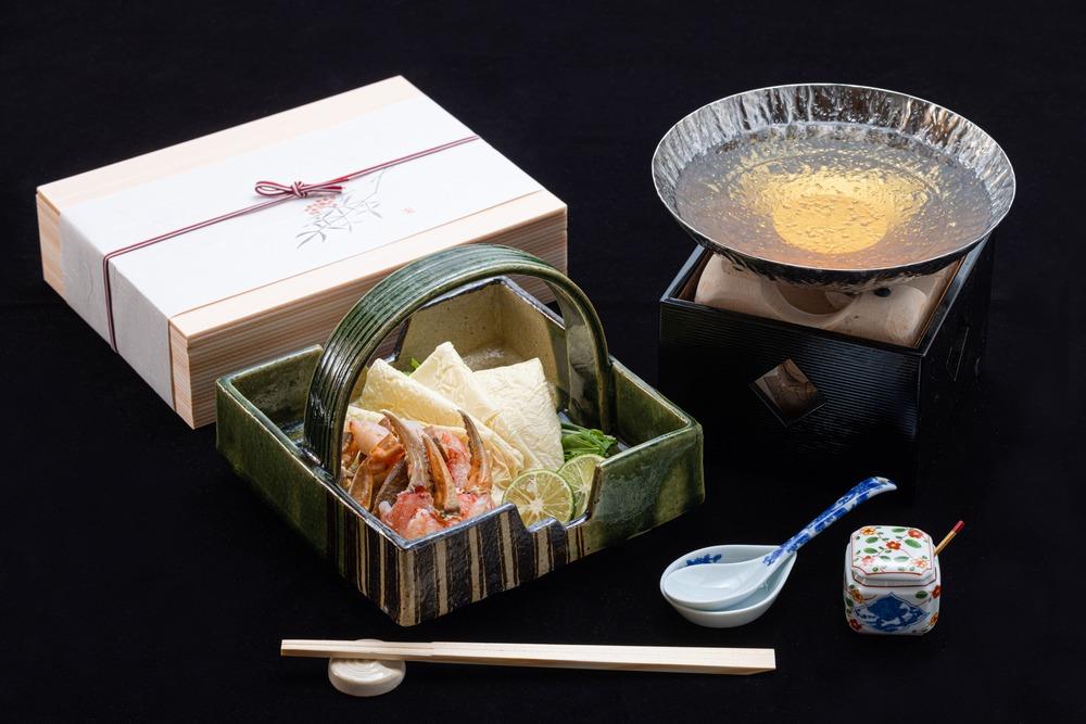 【京湯葉 ゆば庄】京湯葉と蟹のしゃぶしゃぶ一段セット｜京都 グルメ しゃぶしゃぶ 海鮮 鍋 人気セット[ 老舗 名店 湯葉 京湯葉 お鍋 おいしい おすすめ 人気 お取り寄せ 通販 送料無料 ]  261009_A-LZ002