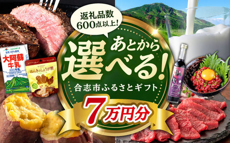 【あとから選べる！】合志市 ふるさとギフト 7万円分　【合志市役所】[AYBZ010]