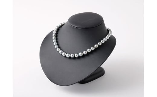 シルバーグレイ 黒蝶真珠 サイズ 10.8mm up～8mm up ネックレス アクセサリー