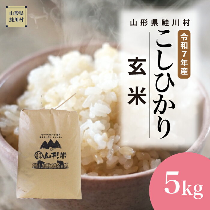 【ふるさと納税】＜令和7年産米＞ 鮭川村 コシヒカリ 【玄米】 5kg （5kg×1袋）＜配送時期選べます＞