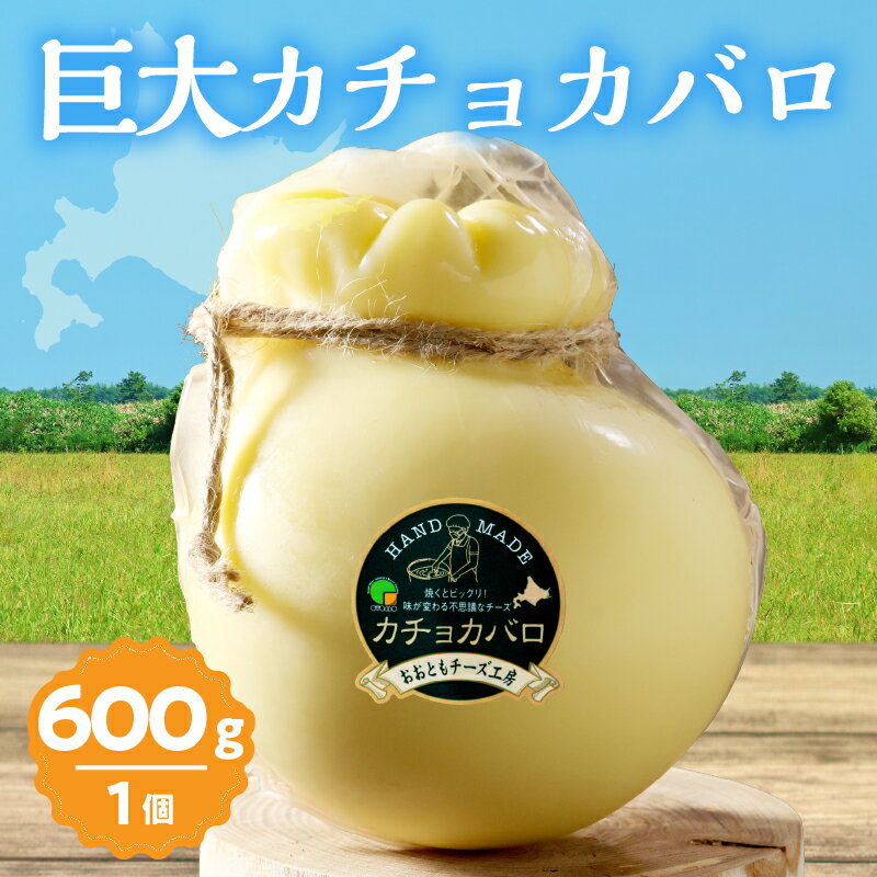 【ふるさと納税】おおともチーズ工房 なまらでかい!! ミルキーな風味の巨大 カチョカバロ 計600g 北海道 生乳 乳製品 加工品 食品 チーズ 新鮮 国産 おすすめ チーズステーキ チーズトースト チーズフォンデュ 贈り物 贈答 ギフト おやつ おつまみ 冷蔵 浜中町 送料無料