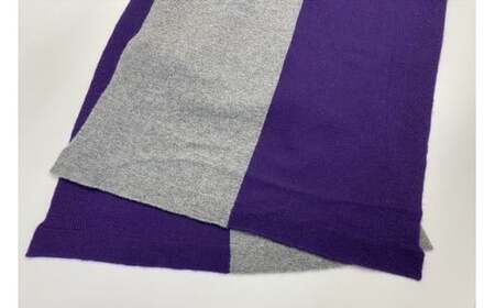 ストール バイカラーストール ( グレー×パープル ) カシミヤ100％ レディース | ニット カシミヤ マフラー おしゃれ シンプル プレゼントギフト 母の日 新潟県 五泉市 株式会社川島