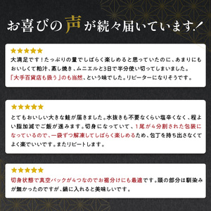 大手百貨店も扱う 新巻鮭姿切身 4分割 2.0kg オス 鮭 さけ シャケ しゃけ sake サーモン 人気 高級 大満足 美味しい 贈答 魚介類 海鮮 真空包装 山漬け ふるさと納税 ふるさとチョイ