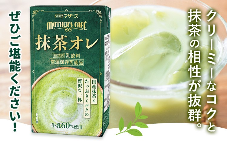 抹茶・オ・レ 乳飲料 らくのうマザーズ