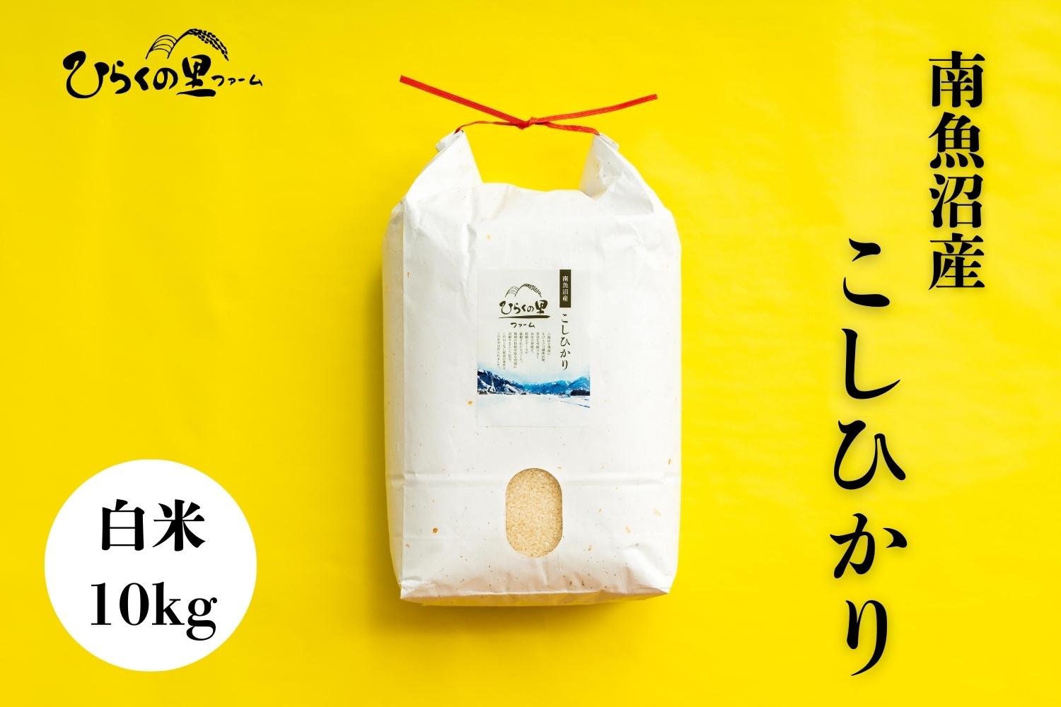 【R7年産】最高金賞 南魚沼産コシヒカリ 白米10kg もっちり甘い！ ひらくの里ファーム【銘柄米 ブランド米 精米 こしひかり コシヒカリ 魚沼産 新潟米 産地直送 お米 米 こめ コメ ご飯 御飯 ごはん】