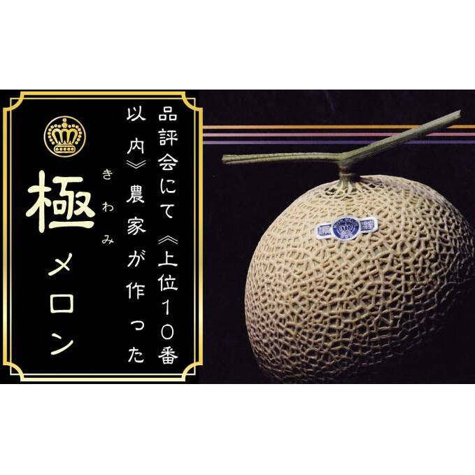クラウンメロン”極メロン”１玉入　ギフト箱入り 