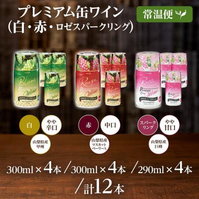 ふるさと納税 笛吹市 モンデ酒造の　プレミアム缶ワイン 3種セット 12本入  山梨県 笛吹市 |  | 03
