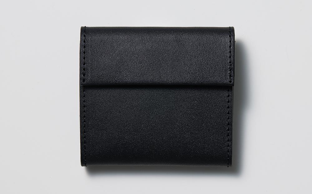 【ふるさと納税】【KENTO HASHIGUCHI】コンパクト財布 ブラック（leather half wallet black）| 財布 黒 レディース メンズ ユニセックス シンプル 通勤 おしゃれ 人気 フォーマル 京都府 京都市 京都