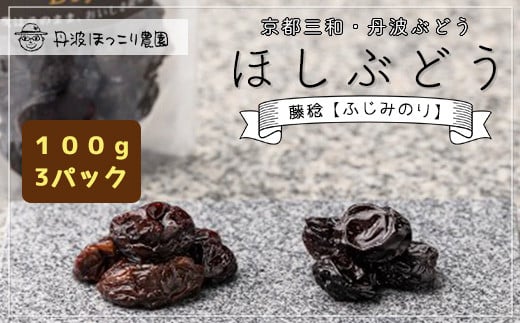 
京都三和・丹波ぶどう＜藤稔>ほしぶどう（ドライ）　100g　3パック ふるさと納税 ドライフルーツ ほしぶどう 干しブドウ レーズン ドライレーズン 三和ぶどう ふじみのり 藤稔 100g 3パック 手作り 三和町 特産 丹波 京都府 福知山市 FCCO010
