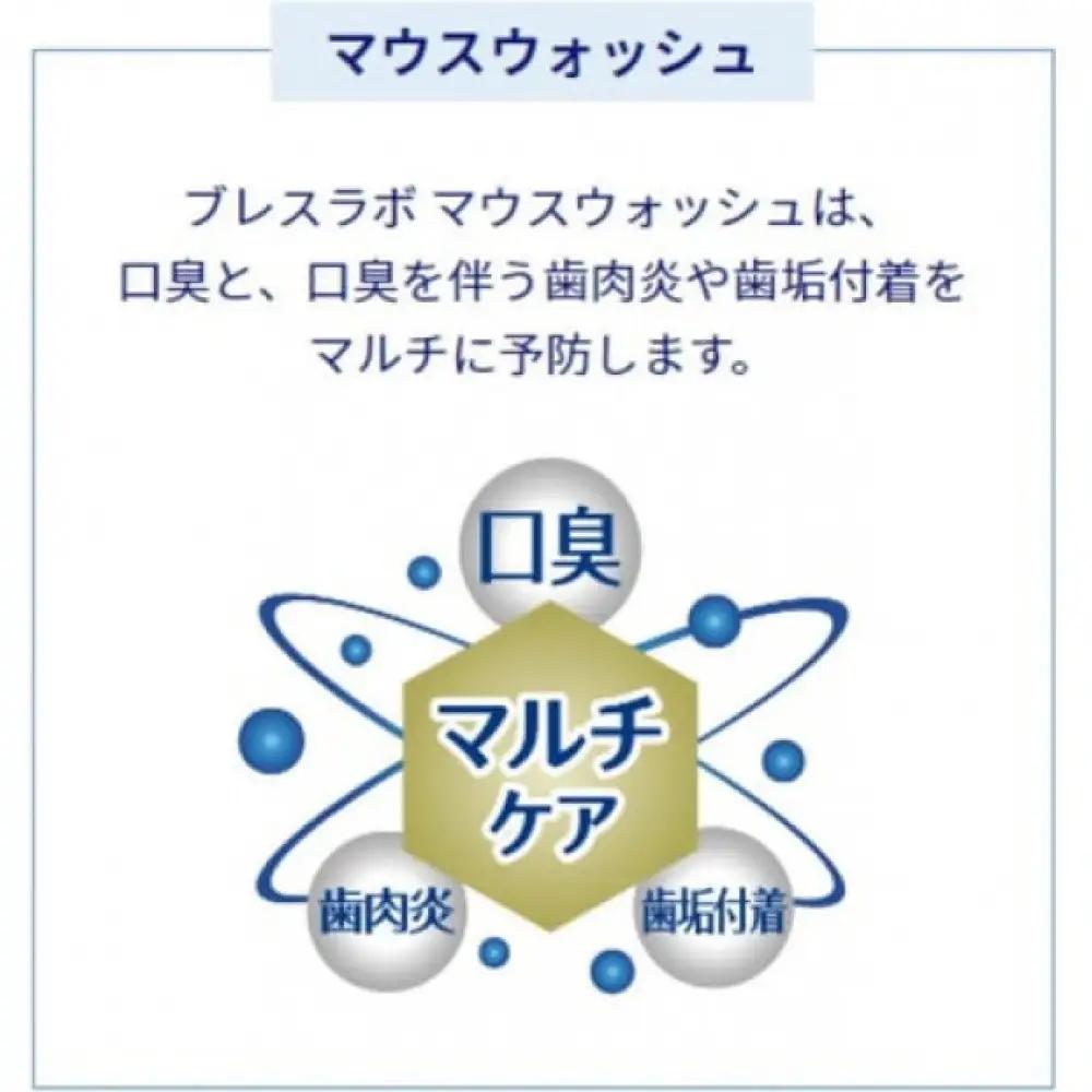 ブレスラボ マウスウォッシュ マルチケア シトラスミント 450ml 5本セット  ハミガキ デンタルケア フッ素 虫歯・ 口臭・歯周病予防 日本製｜ハミガキ